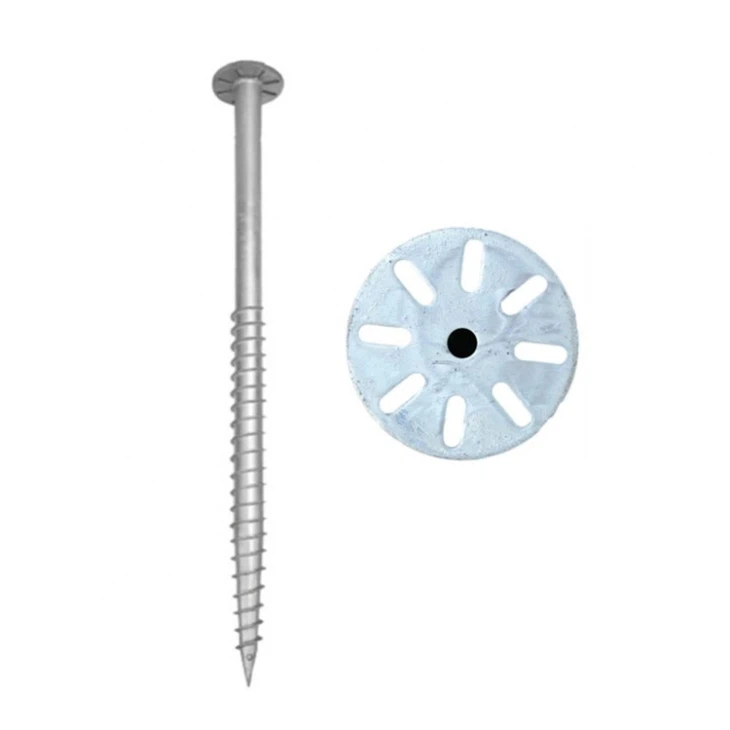 Large Silver Ground Screw With Flange